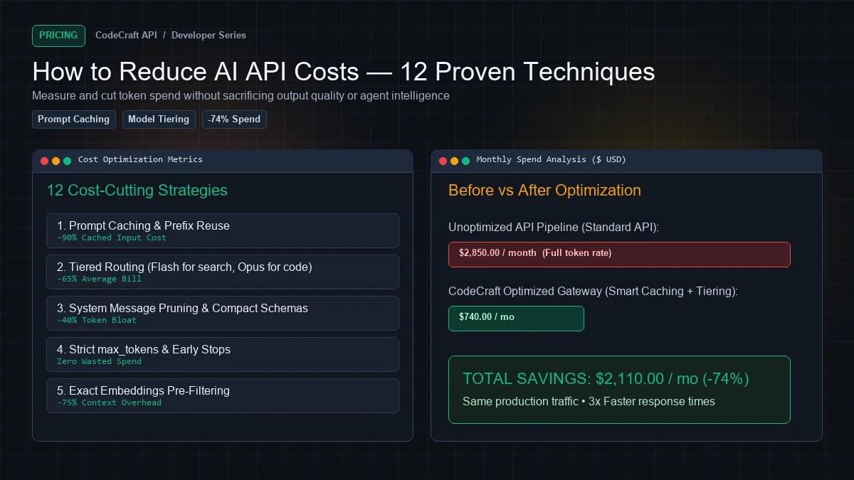 How to Reduce AI API Costs — 12 Techniques That Actually Work